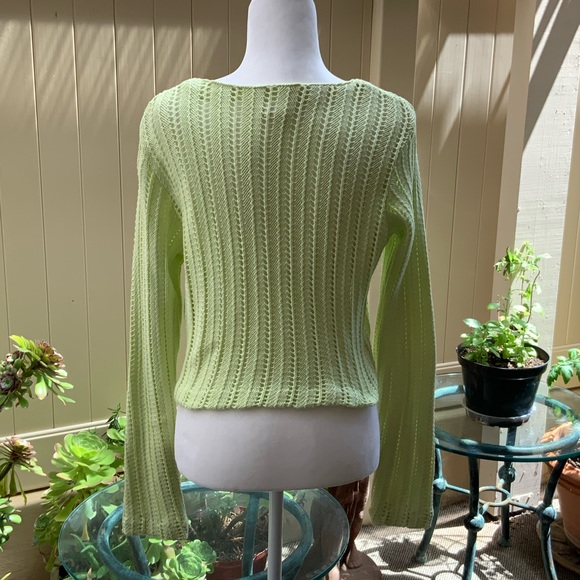 Lovely, Summery Lime Cardigan. Sz. M. 100% Cotton. - Picture 7 of 10